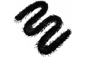 MehelloFeather Faux Feather Boa 2 Yard Featherless Fuzzy Boas for Wedding Party Festival DIY Craft Costume Decoration