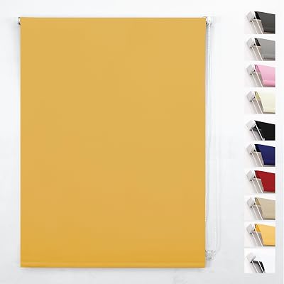 Funky Gadgets Ochre Thermal Blackout Roller Blind 60x165 Easy Fit