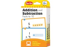 Evan-Moor® Learning Line Flashcards: Addition and Subtraction Facts to 10, Grade 1+ (Age 5+)