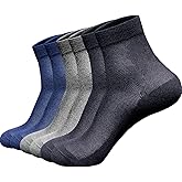 6 Pack Men Dress Socks, Cotton Mesh Ventilating Ankle Length,Thin Breathable Summer Business Footwear for Men