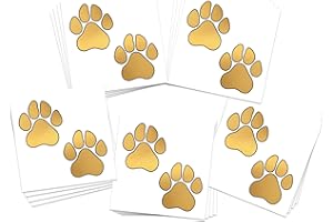 FashionTats Double Gold Paw Print Temporary Tattoos | 20-Pack | Skin Safe | MADE IN THE USA | Removable