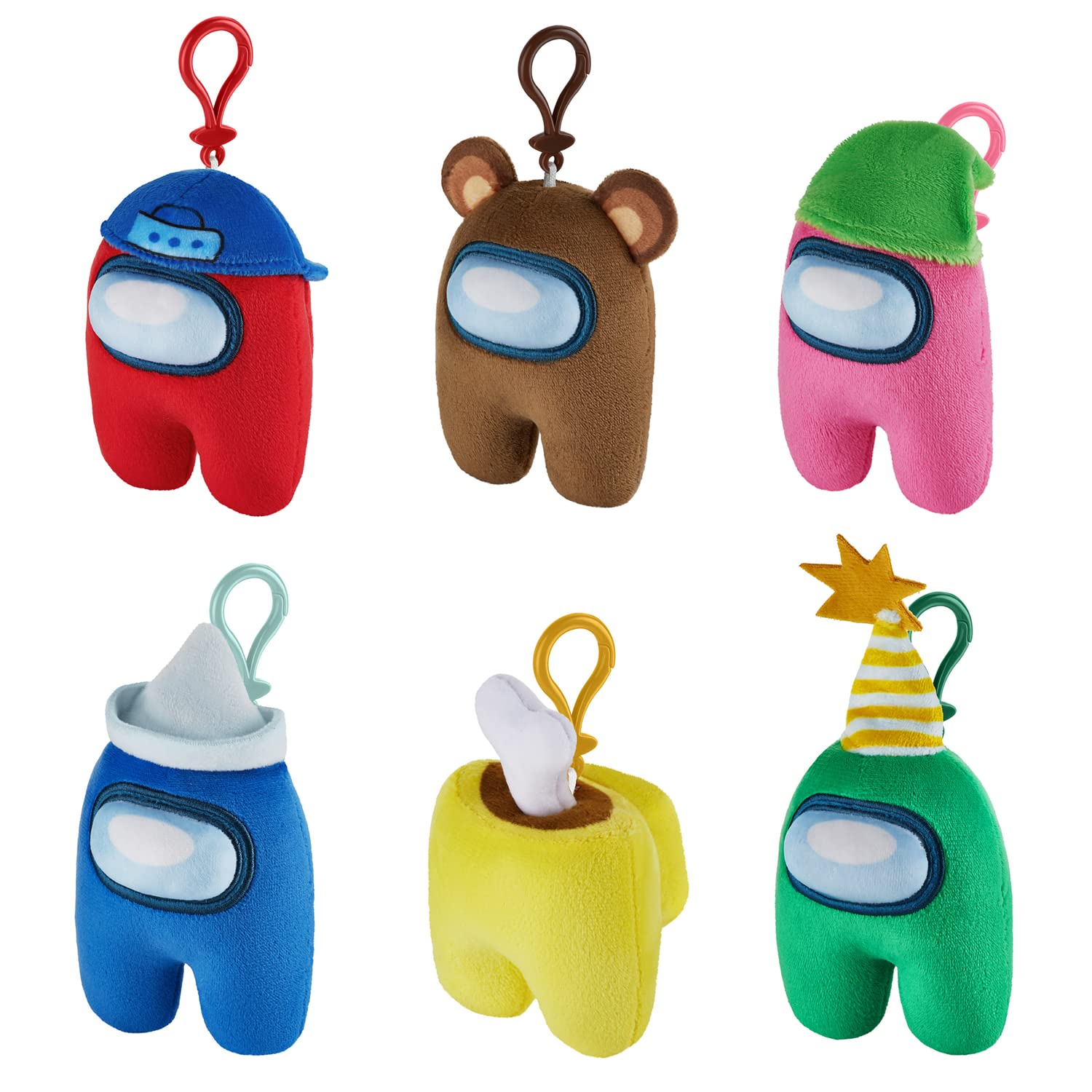 P.M.I. Among Us Clip On Plush Characters 13 cm (S2) (AU7204) - 1 Plush