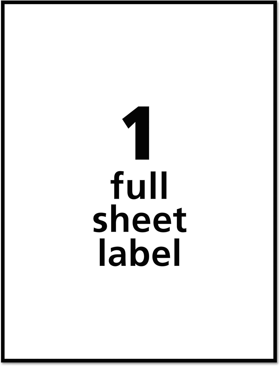 Avery Self-Adhesive Removable Laser Id Labels, White, 8.5 x 11 inches, 25 per Pack (6465) : Id Labels Full Sheet : Office Products