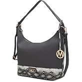 MKF Collection Shoulder Bag for Women, Vegan Leather Hobo Fashion Handbag Messenger Purse by Mia K