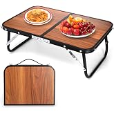 Nagpew Folding Camping Table, Mini Portable Beach Table with Carry Handle | Ultralight Compact Picnic Dining Low Table for Indoor Outdoor, Garden, BBQ, Picnic