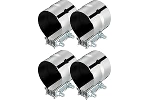 EVIL ENERGY 3.0 Inch Exhaust Clamp, Lap Joint Band Clamp Stainless Steel 4Pcs