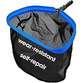 Pool Skimmer Net for Pool Cleaning, Heavy Duty Pool Net Skimmer with Fine Mesh &amp; Deep Bag, Aluminum Frame Pool Leaf Net for Above Ground &amp; In-Ground Pools, Pond Cleaning Leaf Rake Net (No Pole)