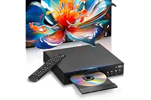 SHIWAKOTO DVD Players for TV with HDMI, All Region Free DVD Player for Smart TV, HDMI and RCA Cables & Remote Included, USB Input, PAL/NTSC, Up-Convert to 1080P