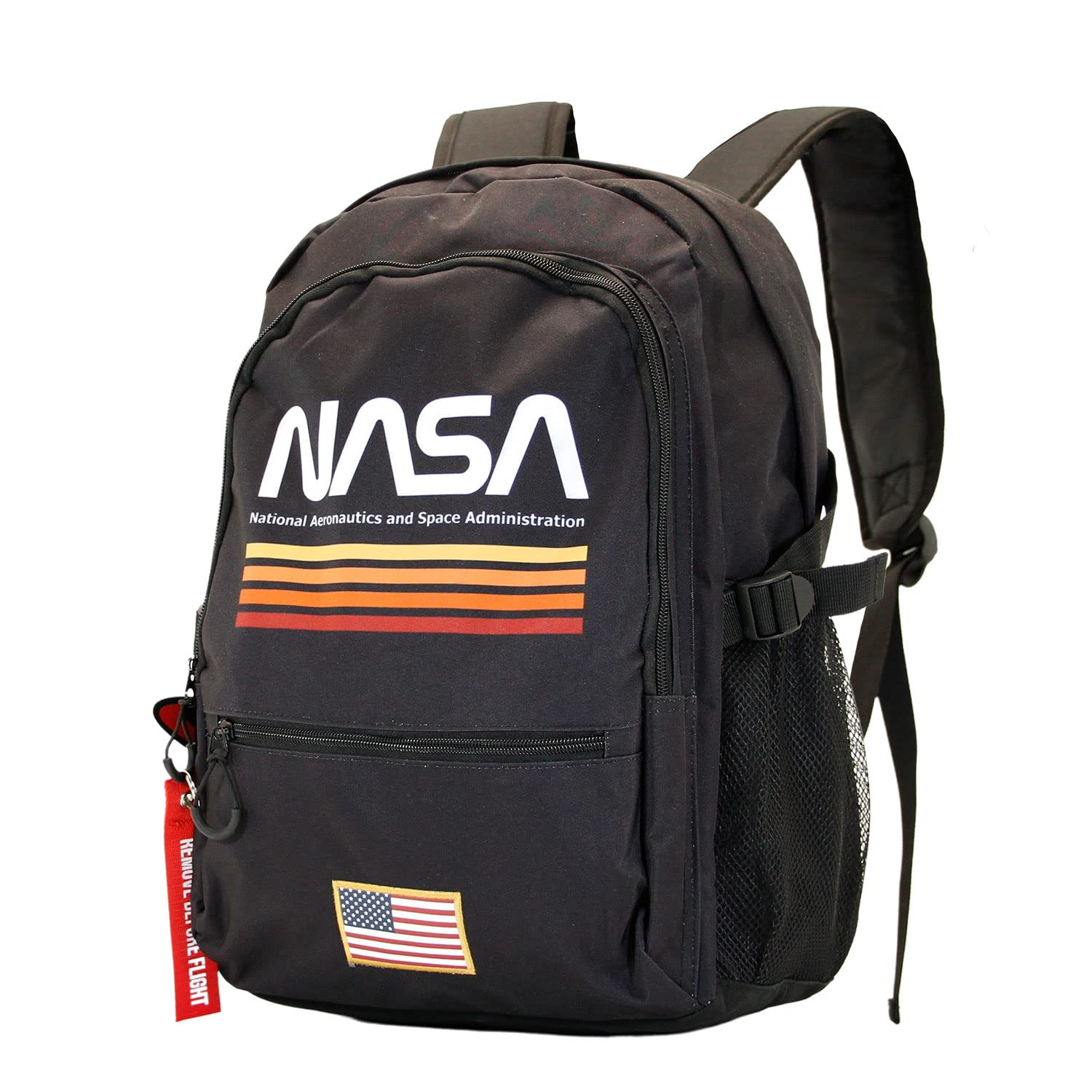 NASA Black-FAN HS Fight Backpack, Black, 18 x 31 x 44 cm, Capacity 24 L