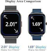 Popglory 2.01" Smart Watch for Women Men, Call, BP HR Sleep, 100+ Sports, view 7