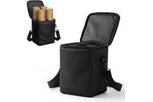 MYRIAD MELODIES Wind Chimes Padded Case for Melody Chimes and Koshi Chimes – Carrying Travel & Storage Bag – Universal Fit Instrument Case, Windbell Sound Healing & Meditation - Black