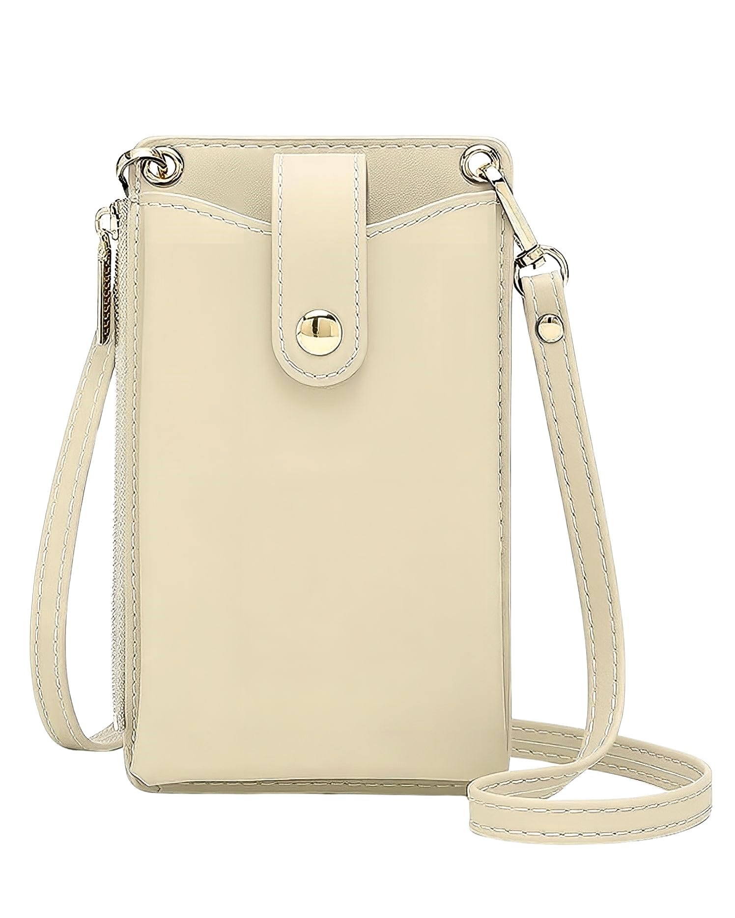 [REOLF] スマホポーチ スマホショルダー レディース 斜めがけ スマホポシェット スマホバッグ スマホケース おしゃれ かわいい 定期入れ カードケース パスケース マルチポーチ iPhone アンドロイド 携帯バッグ (ライトグレージュ) の商品画像