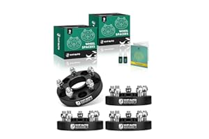 YHTAUTO 5x4.5 Hub Centric Wheel Spacers 1 Inch Fits Chrysler 300 2005-2023, Dodge Charger 2006-2023, Challenger, Magnum 5x114.3mm, Tire Spacers w/ M14x1.5 Studs 71.5 mm Hub Bore 5 Lug 4PCS Black