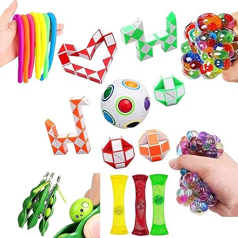 Amazon フィジット玩具のおもちゃのセット ポップシャーブ 自転車チェーン 圧力ボール 弾性ロープ圧力除去手おもちゃ 子供や大人に適しています ジョーク どっきり ホビー