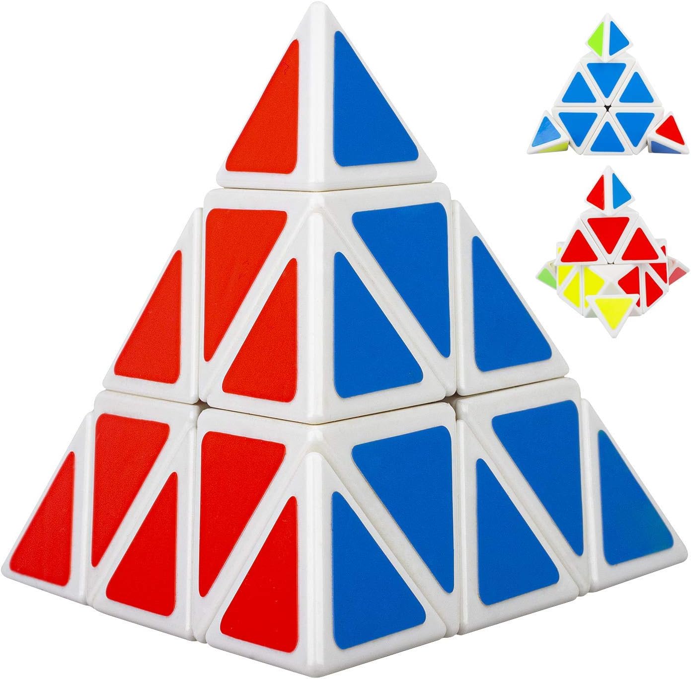 Ganowo Pyramid Speed Cube Triangle Cubes 3x3 Megaminx Magic Puzzles Toys Brain Teasers Games Collection for Kids Boys Adults