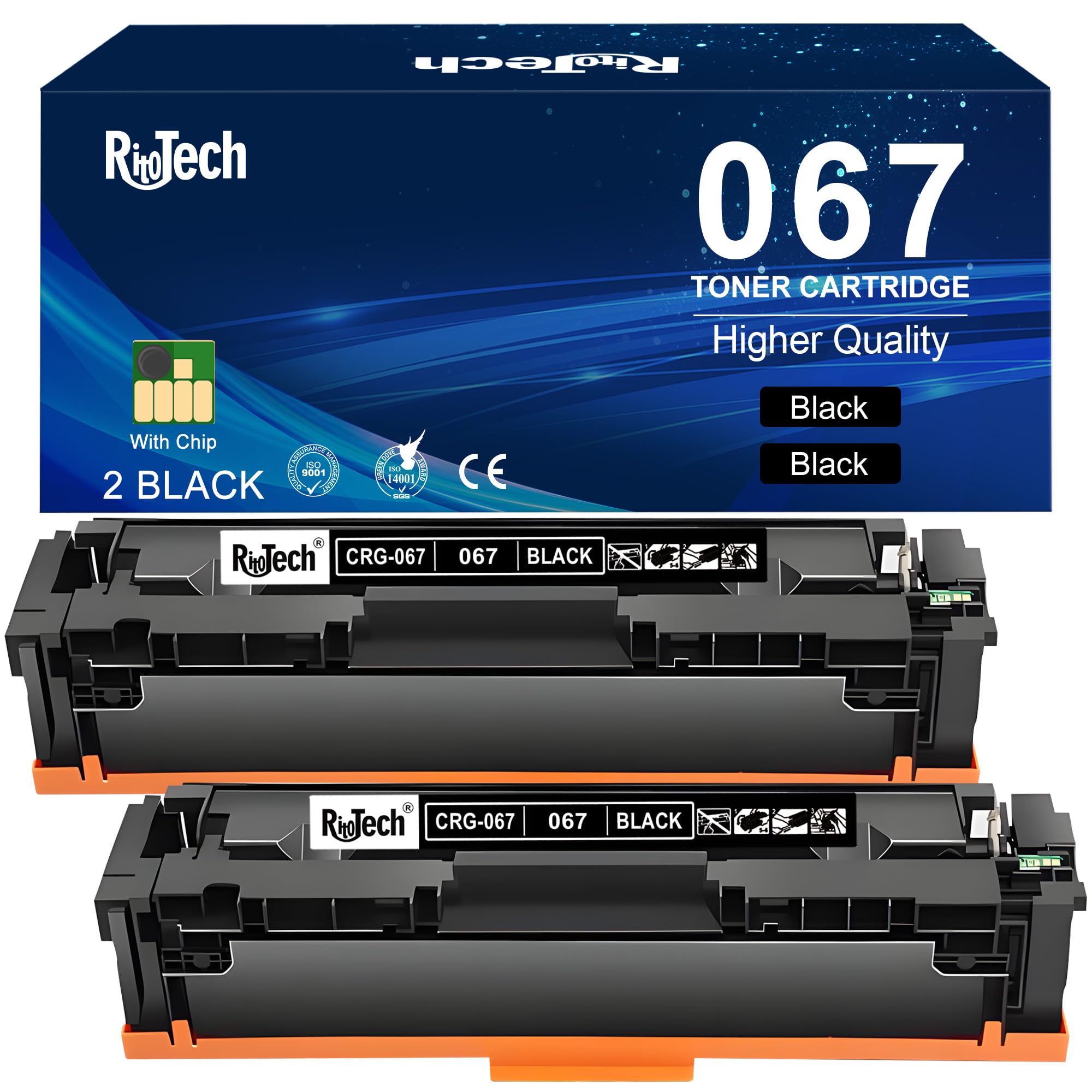 Photo 1 of 067 Black Toner Cartridge,Replacement for Canon 067 067H CRG-067 for imageCLASS MF653Cdw MF654Cdw MF656Cdw LBP633Cdw LBP632Cdw MF652Cw MF652Cdw Printer,with Chip