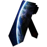 Three Rooker Space Ties Mens Astronomy Tie Earth Necktie