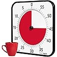 TIME TIMER MAX - Extra-Large 17" Visual Analog Timer, 8-Duration Settings, Interchangeable Faces, Optional Alert, No Loud Ticking - for Kids Classroom Homeschooling and Teacher Tool (Black)