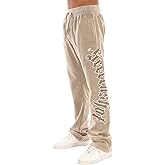 SCREENSHOT-Fleece Pants 5202 Mens Streetwear Urban Stack Fit Fleece Pants - NYC Street Fashion Sweatpants Ribbed Wasteband