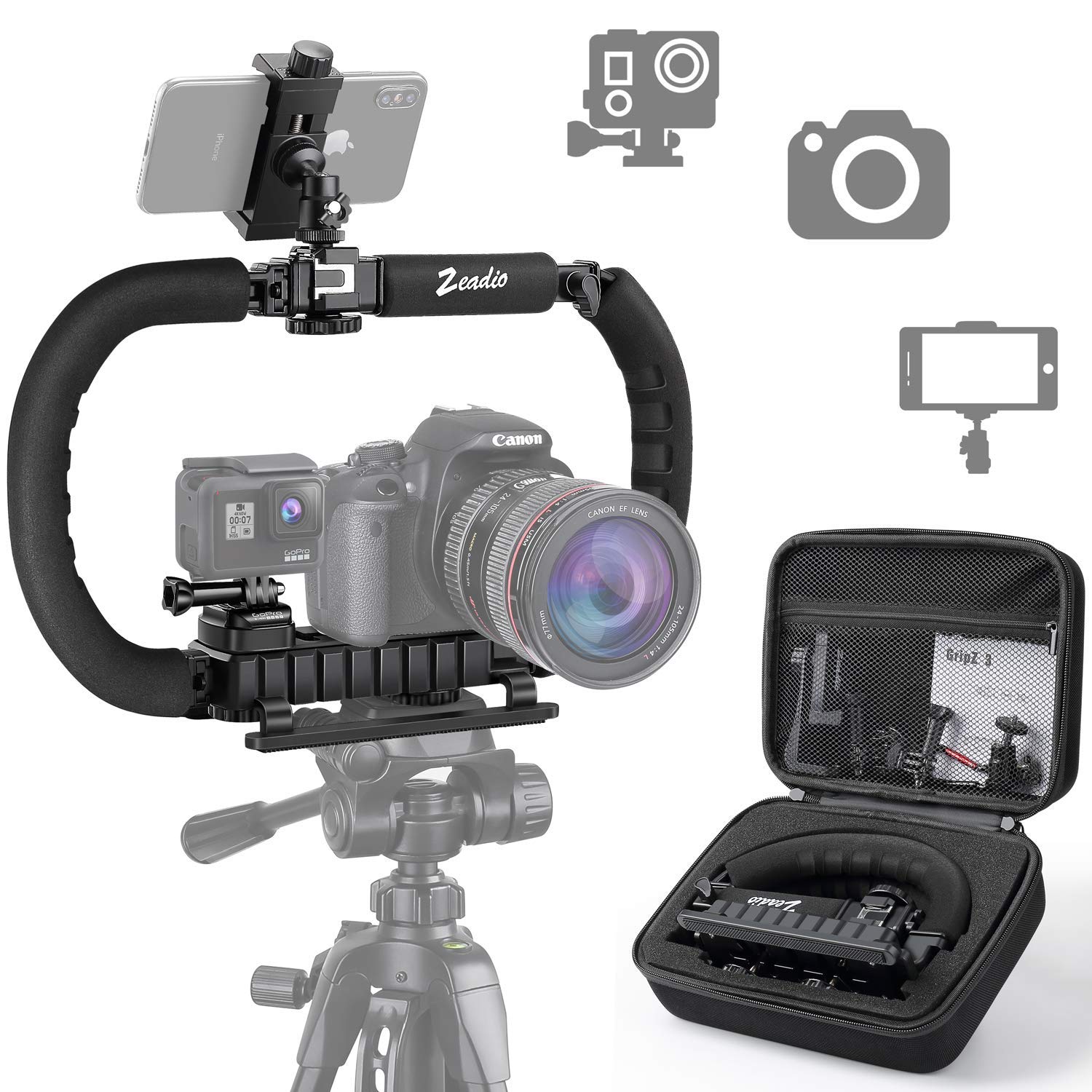 Zeadio Stabilizer for Camera Smartphone GoPro, Foldable Amazon.co.uk