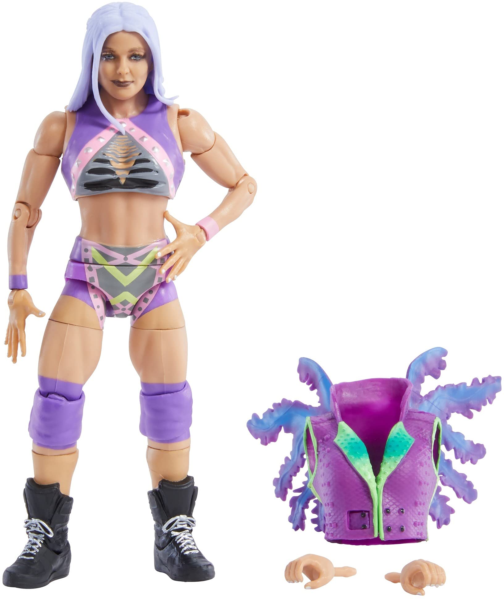 WWE Candice LeRae Elite Collection Action Figure, 6 Inch/15.24 cm Tall Figure Features Deluxe Articulation, True FX Detailing, Swappable Hands, and Iconic Accessories