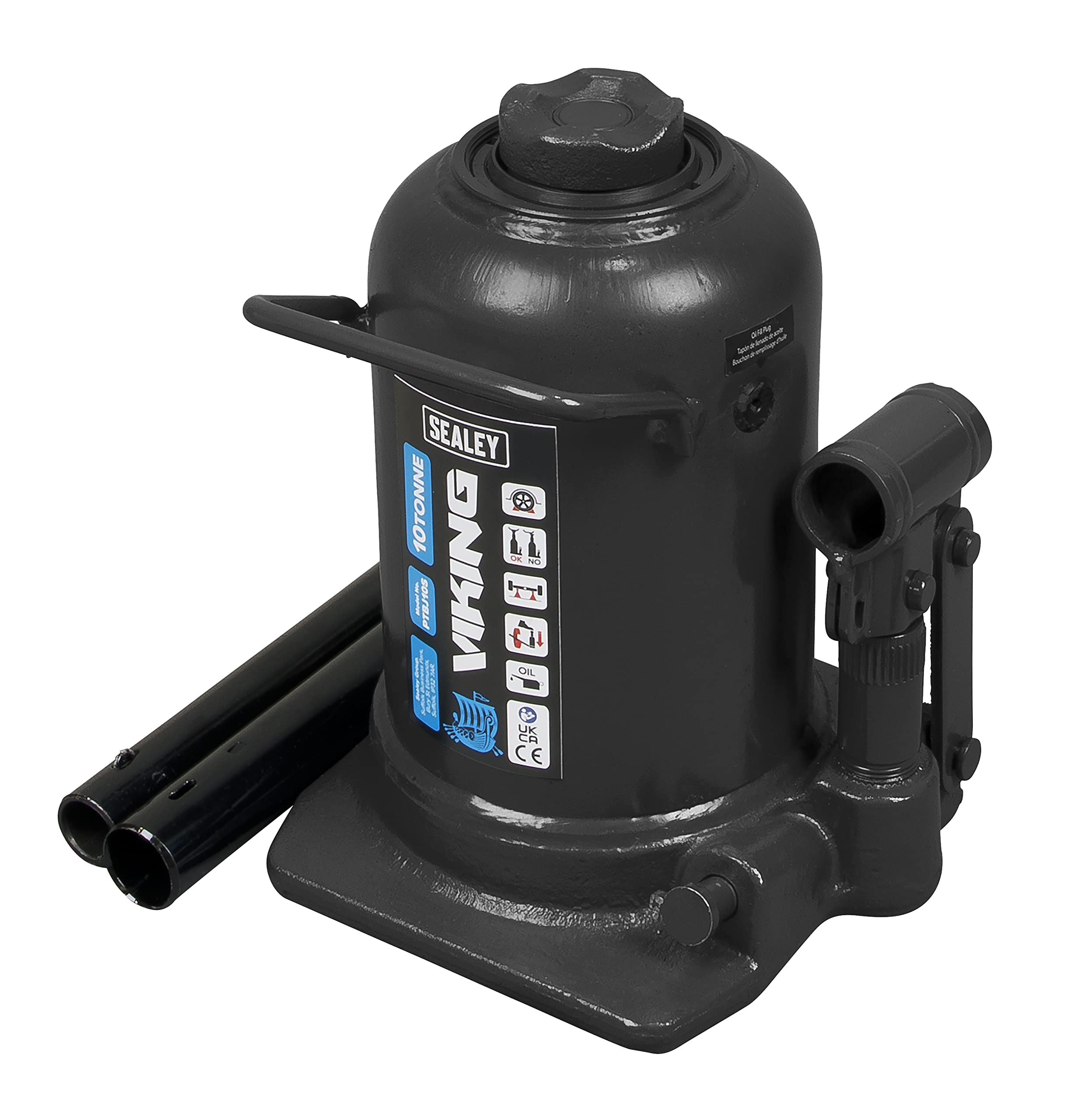 Sealey, 10 Tonne Bottle Jack with Telescopic Ram - PTBJ10S