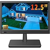 Jexiop 12.5 inch Security Monitor,Small Monitor with Speaker,Remote Control/HDMI/VGA/BNC/RCA Interfaces in for Home | Office | Warehouse Surveillance | RV