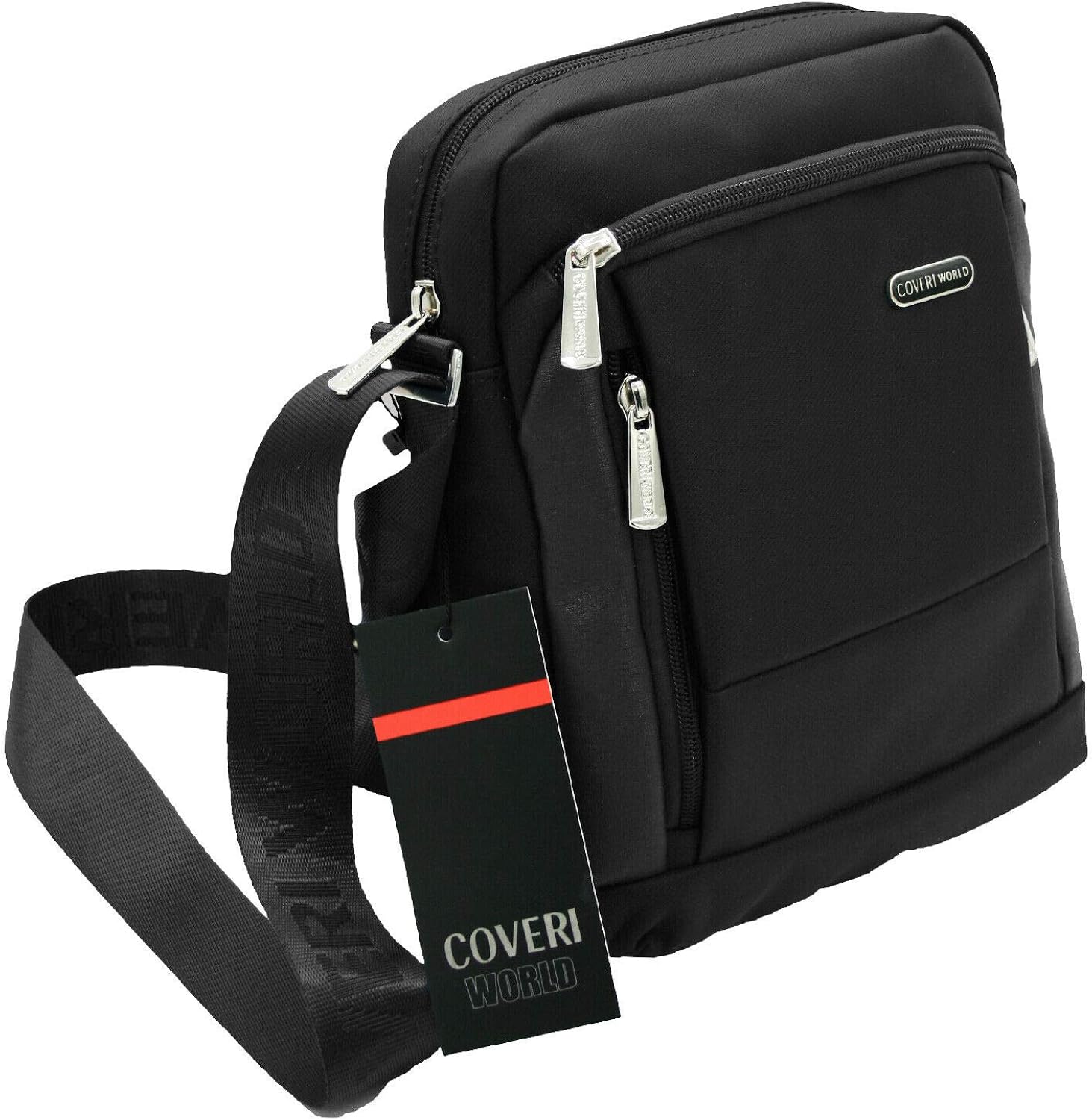Scarpe e borse COVERI WORLD Borsa Borsello Uomo Capiente Tela Nylon Blu  Nero Tracolla Spalla Passeggio Casual urban-earth.co.uk