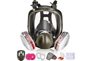 DADUMK Full Face Respirator Mask - Gas Masks Survival Nuclear and Chemical for Asbestos, Fume, Resin, Dust and Chemical