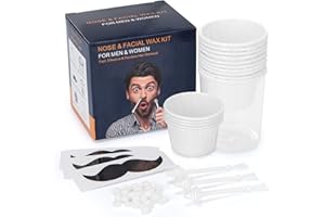 AUZEAL Nose Wax Kit Men With 30 Nose Waxing Sticks, Nose Hair Wax Kit With100g Wax, Up to 20 Uses, Safe, Quick and Painless Nose Hair Removal for Men