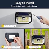 TECKNET Outdoor Solar Light 231 LED 3 Modes Motion Sensor 300° Wide view 7
