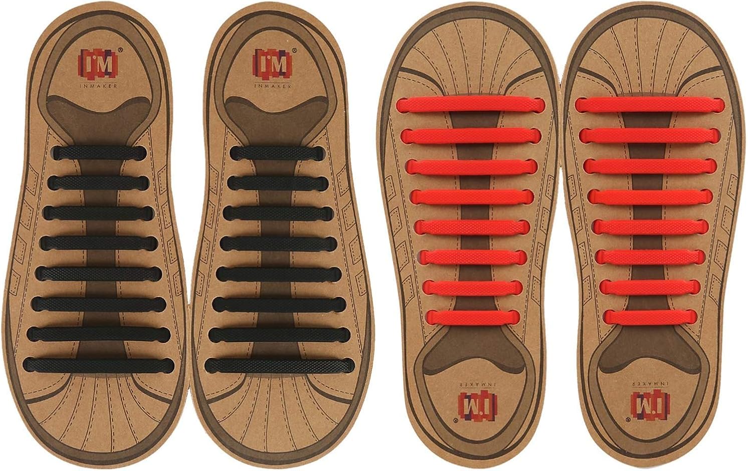 INMAKER No Tie Shoelaces for Kids and Adults, 2 Pack Elastic Sneakers Shoe Laces…: Clothing