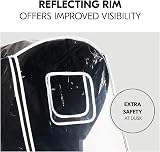 hauck Universal Pushchair Rain Cover Transparent XL Zipper Door Reflective view 2