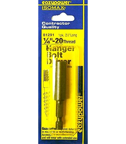 3-Pack Hanger Bolt Driver Bits – Alloy Steel, For M6/M8/M10, Ideal For Furniture Assembly & Threaded Rod Installation