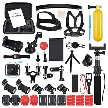 Zubehör für Gopro 52 IN 1, ccbetter Action Kamerahalterungen für Gopro Hero 7 Hero 2018 Hero 6 Hero 4 Hero 5 Session Hero 1 2