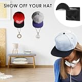 Kasoud 10PCS Adhesive Hat Hooks Wall Mounted Baseball Cap Holder No Drilling view 6