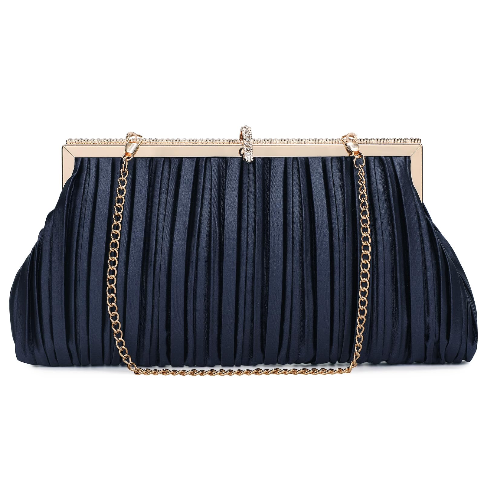 Photo 1 of UBORSE Clutch Evening Bags for Women Formal Bridal Wedding Clutch Purse Prom Cocktail Party Handbags (Navy)