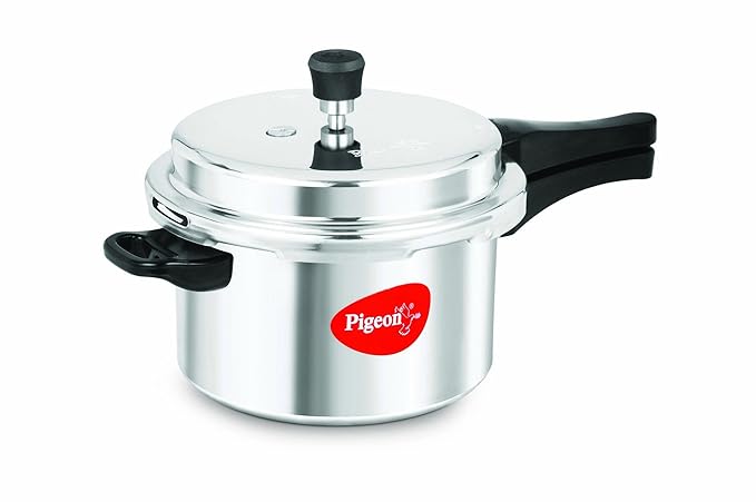 Pigeon Favourite Alluminum Pressure Cooker, 5 Litres, Silver