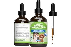Pet Wellbeing Adrenal Harmony Gold for Dogs - Supports Adrenal Function & Normal Cortisol Levels with Ashwagandha & Bacopa - NASC Certified & Vet-Formulated - 4 oz Liquid Formula