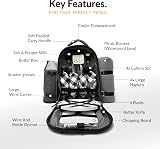 Andrew James 4-Person Picnic Bag with Insulated Bottle Cooler & Blanket view 3