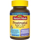 Nature Made Postnatal Multivitamin + DHA 200 mg, 60 Softgels | Postnatal Vitamins for Women, Includes Iron, Vitamin D3, Calcium, Iodine and More for Breastfeeding Moms, 60 Day Supply