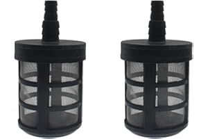 LBTODH 2 PCS Water Pump Inlet Strainer Stainless Steel Hose Encryption Filter Black Pump Inlet Strainer Screen for Most Pumps and Sprayers