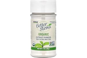 Now Foods Better Stevia Zero Calorie Sweetener Extract Powder, Organic