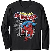 Marvel The Amazing Spider-Man Vintage Comic Poster Long Sleeve T-Shirt