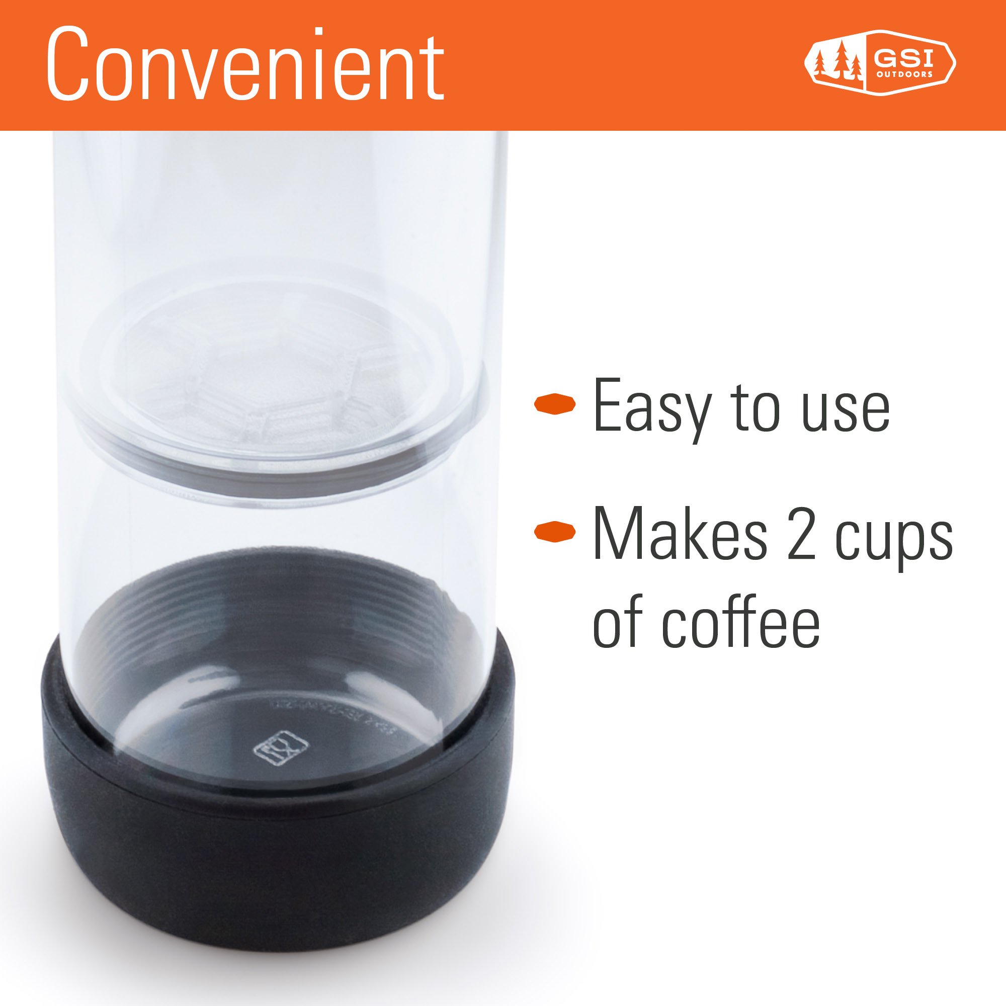 GSI Outdoors Commuter JavaPress, French Press Coffee Mug, Superior