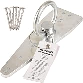 WELKFORDER Bull Ring Roof Anchor [Rugged＆Reusable Zinc Plated Steel] ANSI＆OSHA Compliant Fall Protection Positioning Equipment