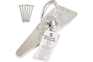 WELKFORDER Bull Ring Roof Anchor [Rugged＆Reusable Zinc Plated Steel] ANSI＆OSHA Compliant Fall Protection Positioning Equipment