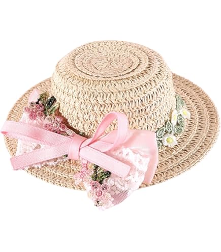 Puppy Hats 1Pc Novelty Summer Adjustable Pet Dog Outdoor Straw Hat