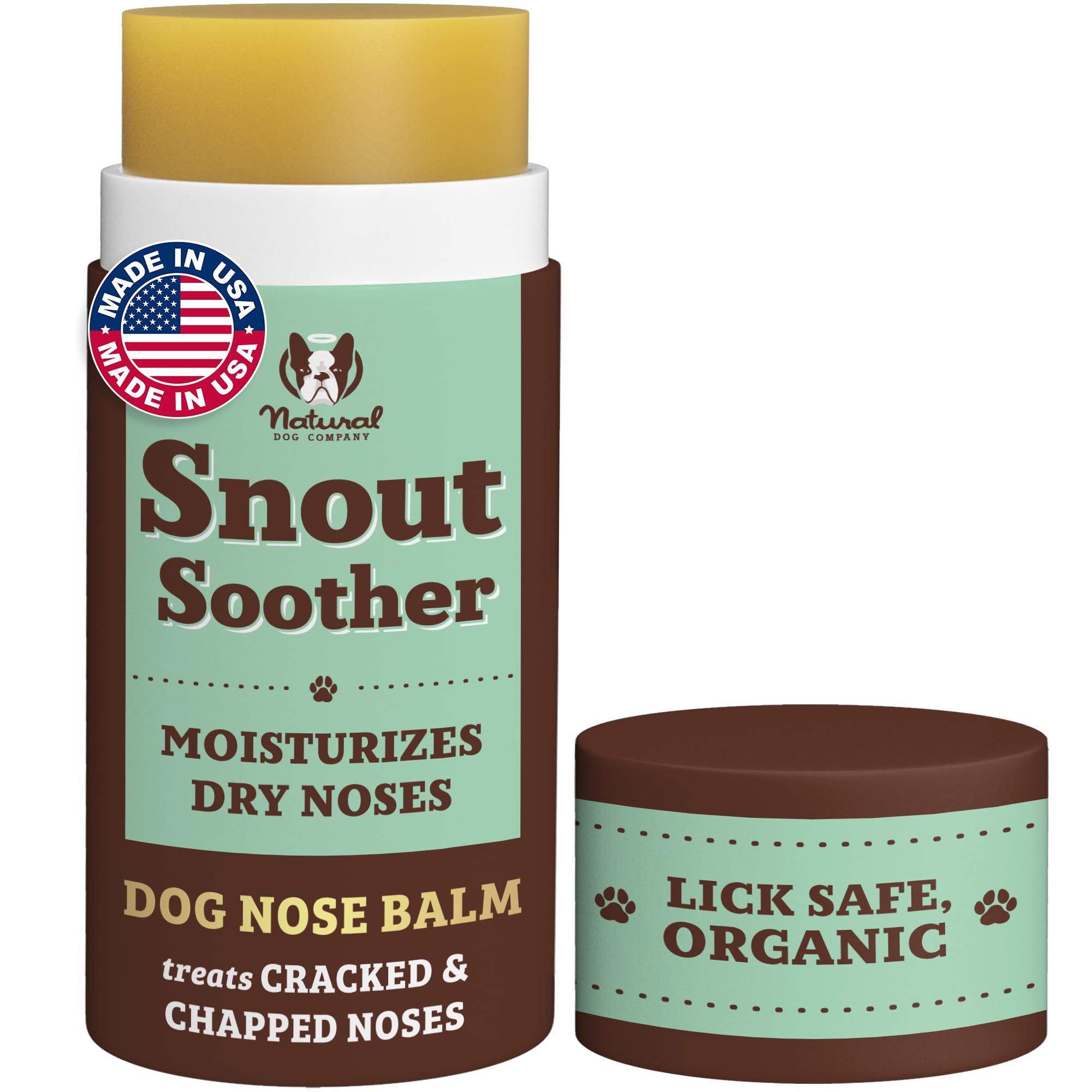 Natural Dog Company – Snout Soother | All-Natural Remedy for Chapped, Crusty and Dry Dog Noses | Veterinarian Recommended | 2oz Stick