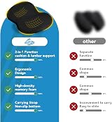 kingphenix Wedge Car Seat Cushion Memory Foam for Driver, Back Pain Relief view 9